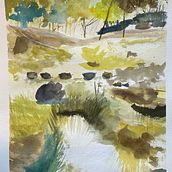 Mon projet du cours : Paysages naturels à l’aquarelle Ein Projekt aus dem Bereich Bildende Künste, Malerei und Aquarellmalerei von Marie-Christine LONDON - 12.05.2023