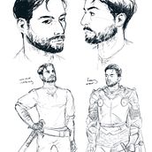 Redraws of Old Fantasy Characters. Traditional illustration project by Grace Marshall - 05.14.2023