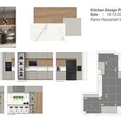 In this project a new kitchen design has been done as a correction to what was proposed previously by the previous contracting company.  The aim of this project was to use light colored material to make the space look bigger. . Een project van  Ontwerp, Interieurontwerp, Interactief ontwerp y Traditionele illustratie van Karen Al Hassanieh - 14.05.2023
