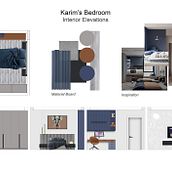 Kids Bedroom Design. the use of colors are intended to be joyful and calming at the same time. The space is intended to remain clean providing all the services and the storage space needed.. Een project van Interieurontwerp y Meubelontwerp en -bouw van Karen Al Hassanieh - 14.05.2023