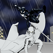 Black spider. Un projet de Illustration traditionnelle, B , et e dessinée de diegogodino26 - 28.04.2023