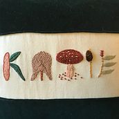 Dimensional embroidery made into cushion. Arts, and Crafts project by Elizabeth McAlister - 05.15.2023