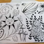 Mi proyecto del curso: Técnicas de ilustración para desbloquear tu creatividad . % Evelyn Narváez tarafından hazırlanan Tasarım, Geleneksel illüstras, on, Güzel sanatlar, Tablo, Yaratıcılık, Çocuklarla Yaratmak, Ve Eskiz defteri projesi - 05.15.2023