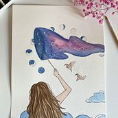 Mi proyecto del curso: Técnicas de acuarela para ilustraciones de ensueño. Projekt z dziedziny Trad, c, jna ilustracja,  R, sunek, Malowanie akwarelą, Ilustracja w i dawnicza użytkownika Trini MG - 15.05.2023