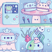 Recent Drawings After Doing Illustrating a Kawaii World. Traditional illustration project by Kathryn Myrman - 03.13.2023
