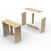Mesa CNC para trabajar de pie. Furniture Design, Making, Industrial Design, Product Design, and Woodworking project by Olga Moreno - 05.16.2023
