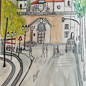 Mi proyecto del curso: Urban sketching: crea paisajes urbanos expresivos . % Paola Bizioli tarafından hazırlanan Tablo, Eskiz çizimi, Çizim, Sulubo, a Resim, Eskiz defteri, Mürekkep İllüstras, Ve onu projesi - 05.16.2023