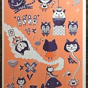Mon projet du cours : Illustration d'une histoire dans le style kawaii. Traditional illustration, Character Design, Digital Illustration, and Manga project by Laurence Gonry Spacepafpaf - 05.10.2023