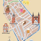 My project for course: Illustrated Map Creation: Reflecting a City's Essence. Un projet de Illustration traditionnelle, Infographie, Dessin, Illustration numérique , et Peinture numérique de rachelefantini - 16.05.2023