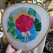 Mijn project van de cursus: Inleiding tot botanisch borduren. Embroider, and Textile Design project by Liesbeth Vanderschueren - 05.16.2023