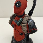 Meu projeto: Busto do Deadpool (Brasil). Projekt z dziedziny Craft,  Sztuki piękne, Rzeźba, Malarstwo dekorac i jne użytkownika soaresdss - 16.05.2023