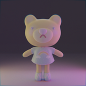 "Teddy". 3D, 3D Modeling, and Character Design project by Eleonora Galdós - 05.18.2023