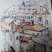 City Tops Ein Projekt aus dem Bereich Architektur, Traditionelle Illustration und Bleistiftzeichnung von Aliya Rakhmetova - 18.05.2023