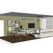 casa pm | sala . % Isabela Xisto tarafından hazırlanan Mimarlık, İç Mimarlık, Ve İç Tasarım projesi - 04.12.2023