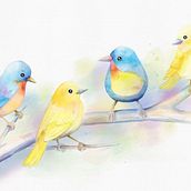 My project for course: Artistic Watercolor Techniques for Illustrating Birds. Traditional illustration, Watercolor Painting, Realistic Drawing, and Naturalistic Illustration project by Yuliia Druzenko - 05.16.2023