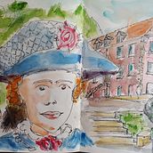 Aquarellsketching: Express your ideas - my final project. Traditional illustration, Sketching, Creativit, Drawing, Watercolor Painting, and Sketchbook project by stefan - 05.18.2023