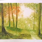 Mi proyecto del curso: Paisajes de ensueño con acuarela: plasma la luz. Un proyecto de Pintura y Pintura a la acuarela de Mary Lopez - 19.05.2023