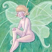 El elfo del rosal. Traditional illustration, Painting, Drawing, Digital Illustration, and Watercolor Painting project by pippidollia - 05.20.2023