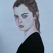Mi proyecto del curso: Retrato en acuarela a partir de una fotografía. Ilustração tradicional, Pintura em aquarela, e Desenho de retrato projeto de Arely Mejia - 17.05.2023