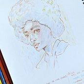 My project for course: Vibrant Portrait Drawing with Colored Pencils. Un progetto di Disegno, Disegno di ritratti, Sketchbook e Disegno con matite colorate di Tiago Silva - 21.05.2023