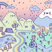 Kawaii PNW. Character Design, Digital Illustration, and Manga project by jacenta.holtsclaw - 05.18.2023