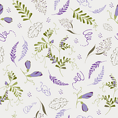 vicia sativa - pattern lovers. Een project van  Ontwerp, Traditionele illustratie, Patroonontwerp y  Botanische illustratie van Francesca Del Vecchio - 04.05.2023