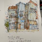 My project for course: Expressive Architectural Sketching with Colored Markers. Sketching, Drawing, Architectural Illustration, Sketchbook & Ink Illustration project by Keesha Kitagawa - 05.22.2023