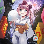 japanese summer festival vibe <3. Design, and Traditional illustration project by Dolly Sayonara - 05.21.2023