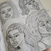 Mi proyecto del curso: Sketchbook de retrato: explora el rostro humano. Sketching, Drawing, Portrait Drawing, Artistic Drawing, and Sketchbook project by Zuleidy De freitas - 03.23.2023