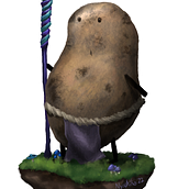 Potato Mage. Traditional illustration, Character Design, Drawing, and Digital Illustration project by Nyx Aiko - 05.23.2023