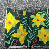 My project for course: Botanical Patterns in a Sketchbook: Conquer the Blank Page. Un proyecto de Ilustración tradicional, Pattern Design, Ilustración botánica y Sketchbook de Jacqueline Ramirez - 23.05.2023
