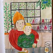 My project for course: Playful Illustration with Watercolor & Colored Pencils. Traditional illustration, Painting, Watercolor Painting, Portrait Drawing, and Colored Pencil Drawing project by m_radzinska - 05.24.2023