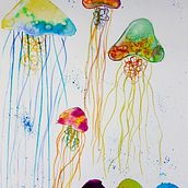 Mi proyecto del curso: Técnicas modernas de acuarela. Un progetto di Illustrazione tradizionale, Belle arti, Pittura e Pittura ad acquerello di ladronesdedatos - 24.05.2023