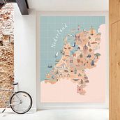 The Netherlands - Illustrated map . Un progetto di Illustrazione tradizionale di karin_177739 - 24.05.2023