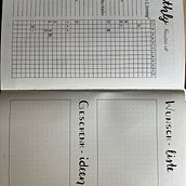 Mein Abschlussprojekt für den Kurs: Einführung zum illustrierten Bullet Journal . Traditional illustration, Lettering, Drawing, H, and Lettering project by Carmen Garcia - 05.25.2023