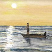 Pescador. Un proyecto de Pintura a la acuarela de Jessica Woolrich - 05.05.2021
