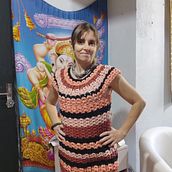 Meu projeto do curso: Técnicas de crochê para criar roupas coloridas. Fashion Design, Fiber Arts, DIY, Crochet, and Textile Design project by Elizandra Nunes - 05.25.2023