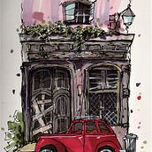 My project for course: Expressive Architectural Sketching with Colored Markers . % m cheu tarafından hazırlanan Eskiz çizimi, Çizim, Mimari İllüstrasyon, Eskiz defteri, Ve Mürekkep İllüstrasyonu projesi - 05.25.2023