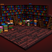 Library Level Design - Voxie Tactics. Un progetto di Modellazione 3D di Gavin Autterson - 26.05.2023
