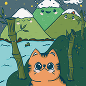 Mein Abschlussprojekt für den Kurs: Illustration im Kawaii-Stil: Gestalte niedliche Welten, die Freude bereiten. Character Design, Digital Illustration, and Manga project by Jasmina Hauser - 05.26.2023