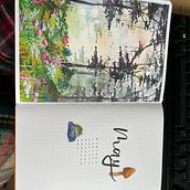 My project for course: Creative Bullet Journaling for Productivity. Un progetto di Illustrazione tradizionale, Artigianato, Lettering, DIY, H, lettering, Management e produttività di smahabale - 26.05.2023