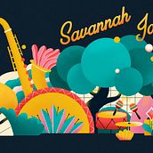 Savannah Jazz Festival Illustration Series . Un progetto di Illustrazione tradizionale di momo323 - 26.05.2023