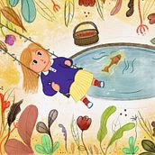 My project for course: Children’s Illustration with Procreate: Paint Magical Scenes. Een project van Traditionele illustratie, Digitale illustratie, Kinderillustratie,  Digitaal schilderij, Prentenboeken, Multimedia, Ontwerp van personages y Patroonontwerp van Amalia Nazihah Ghazali - 24.05.2023