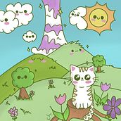 Kawaii Kitty Fantasy World . % herzenslinie_by_sabriinii tarafından hazırlanan Karakter Tasarımı, Dijital İllüstras, on, Ve Manga projesi - 05.27.2023