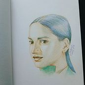 My project for course: Vibrant Portrait Drawing with Colored Pencils . % Lilija Markevič tarafından hazırlanan Çizim, Portre Çizimi, Eskiz defteri, Ve Renkli Kalem Çizimi projesi - 05.27.2023