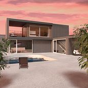 Sunset by the pool. Un proyecto de Diseño, 3D, Modelado 3D y Arquitectura de Brenda Martínez - 27.05.2023