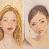 My project for course: Vibrant Portrait Drawing with Colored Pencils. Drawing, Portrait Drawing, Sketchbook, and Colored Pencil Drawing project by charly_ - 05.28.2023