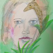 Mein Abschlussprojekt für den Kurs: Illustriertes Porträt mit Aquarell Ein Projekt aus dem Bereich Traditionelle Illustration, Bildende Künste, Malerei, Zeichnung, Aquarellmalerei, Porträtzeichnung und Artistische Zeichnung von Anja Rz. - 28.05.2023