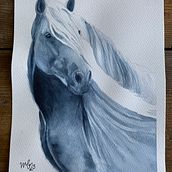 My project for course: Expressive Animal Portraits in Watercolor. Traditional illustration, Watercolor Painting, Realistic Drawing, and Naturalistic Illustration project by Michaela Barck - 05.27.2023