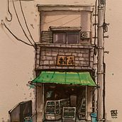 My project for course: Expressive Architectural Sketching with Colored Markers. Sketching, Drawing, Architectural Illustration, Sketchbook & Ink Illustration project by Boms Lowbrow - 05.29.2023